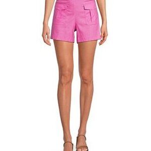 Trina Turk Womens Barbonici Linen-Blend Short Piazza Pink Sz 4